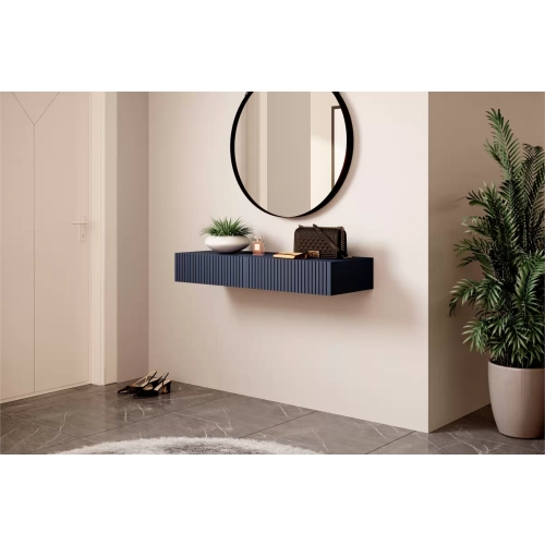 Wisząca konsola / toaletka Nicole 100 cm z szufladami - granat - Limitowana oferta